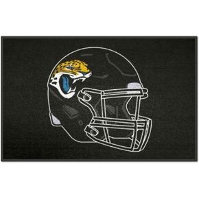 FANMATS 5779 Jacksonville Jaguars Starter Mat Accent Rug - 19in. x 30in. | Sports Fan Home Decor Rug and Tailgating Mat - Jaguars Helmet Logo, Black