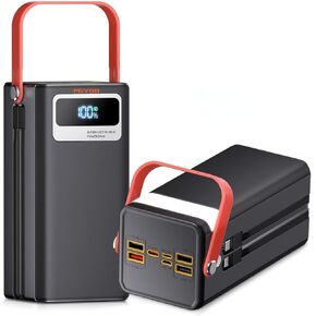Portable Power Station, 299Wh LiFePO4 Backup Battery 300W Pure Sine Wave AC (600W Peak) Car Outlets PD 60W QC3.0 Solar Generator Power Bank for Camping, Emergency, CPAP