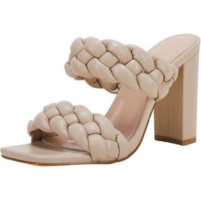 Vet Baste Women's Wirded Weded Sandals Square Square Open Tee Lochless Block Heel Strappy Discal