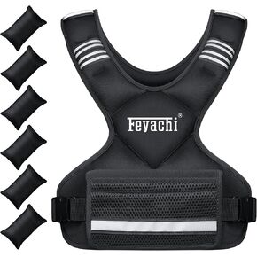 Adjustable Weighted Vest for Men and Women, 12lbs X-Type Weight Vest with Reflective Stripe, Ideal for Running, Workout, and Training
