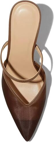 USIMAD Women’s Mesh Mule Heels Slip On Heeled Sandals with Memory Foam Insole Pointy Toe Arch Support in Saudi Arabia
