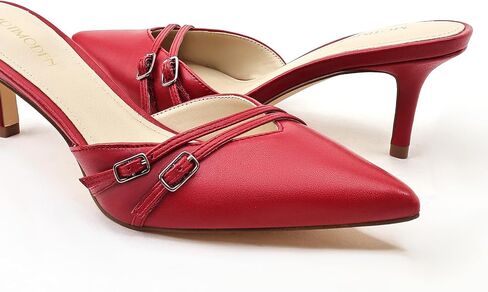Women's White Pointed Toe Heels Dressy Heels Kitten Heels for Women Vintage Heeled Sandals Mules Sexy Pointy Studded Heels Trendy Slip On Stiletto Heels Pumps in Kuwait