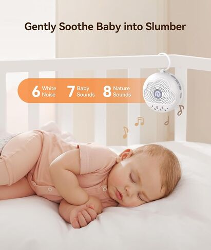 Dreamegg White Noise Machine - Portable Sound Machine Baby with Safe Silicone Cover, Features Powerful Battery, 21 Soothing Sound, Noise Canceling for Sleeping, Baby Registry Gift, Nursery, Travel in Kuwait