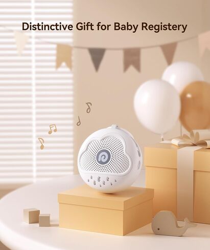 Dreamegg White Noise Machine - Portable Sound Machine Baby with Safe Silicone Cover, Features Powerful Battery, 21 Soothing Sound, Noise Canceling for Sleeping, Baby Registry Gift, Nursery, Travel in Kuwait