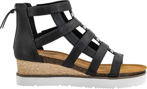 Corkys Footwear Hey Girl Women's Caged Animal 2-inch Wedge Sandals - Strappy Comfort with Easy Back Zip in Kuwait