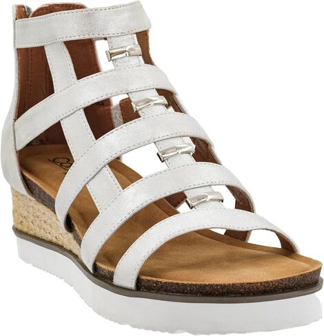 Corkys Footwear Hey Girl Women's Caged Animal 2-inch Wedge Sandals - Strappy Comfort with Easy Back Zip in Kuwait