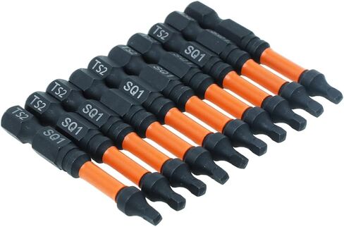 AUTOTOOLHOME 10 Pack #1 Square Driver Bit 2 inch Long Square Impact Drill Bit for Pocket Hole Jig System SQ1 Bits in Saudi Arabia
