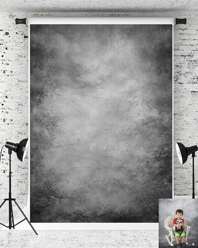 Kate Abstract Grey Vintage Wall Texture Backdrop Photo Background Studio Props,7x5ft in Saudi Arabia
