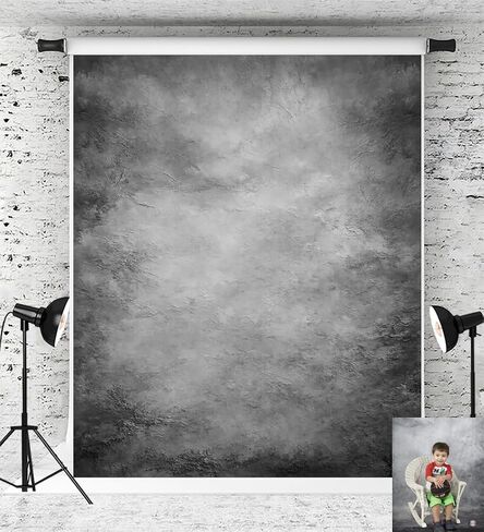 Kate Abstract Grey Vintage Wall Texture Backdrop Photo Background Studio Props,7x5ft in Saudi Arabia