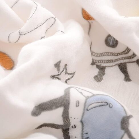 بطانيات Gihims Baby Muslin Swaddle - غطاء كبير للرضاعة من القطن، بطانية ناعمة للأطفال الصغار للأولاد والبنات، بطانية سرير أطفال خفيفة الوزن ومسامية، 43.3 × 43.3 (الأمير الصغير) in Kuwait