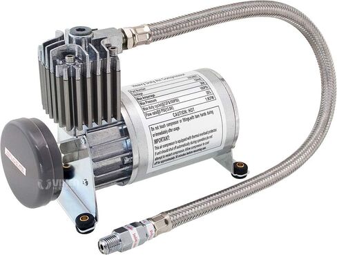 Vixen Horns Heavy Duty Onboard Air Compressor 150 PSI. Universal Replacement for Truck/Car Train Horn/Suspension/Ride/Bag kit/System. Fits All 12v Vehicles Like Semi/Pickup Trucks VXC8701B in Saudi Arabia