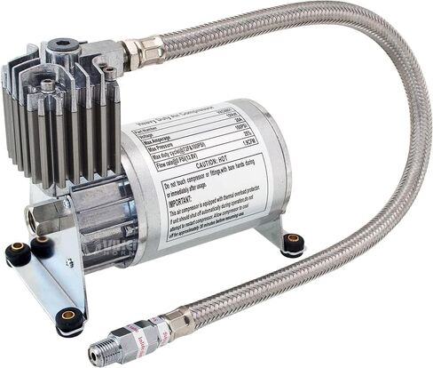 Vixen Horns Heavy Duty Onboard Air Compressor 150 PSI. Universal Replacement for Truck/Car Train Horn/Suspension/Ride/Bag kit/System. Fits All 12v Vehicles Like Semi/Pickup Trucks VXC8701B in Saudi Arabia