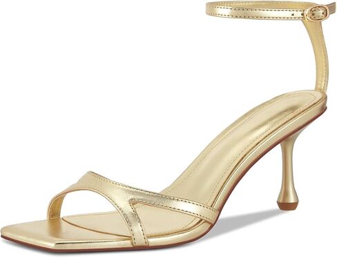 Strappy Heels for Women Stiletto Heels Summer Wedding Sandal Kitten Square Toe Black Nude Gold in Saudi Arabia