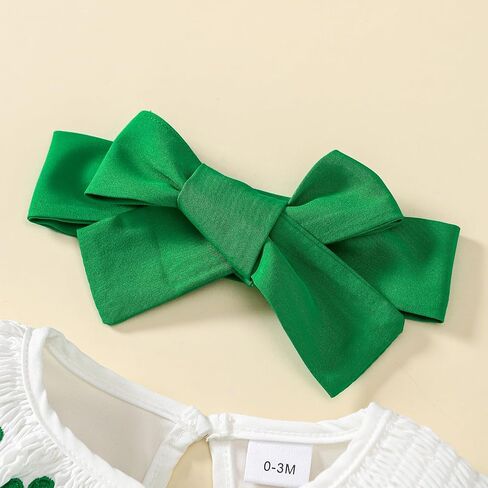 Baby Girl St Patricks Day Outfit Shamrock Romper First St Patricks Day Clothes 0-18 Months in Kuwait