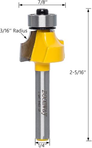 Bit Roundover Trouter ، 3/4 '' RADIUS 1/2 '' SHANK ، round on ede in Kuwait
