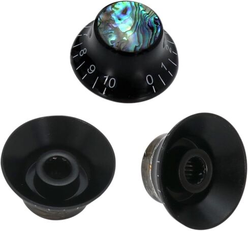 Guitar Knobs Abalone Top Speed Control Knobs 6mm Shaft Pots Volumn Tone Knobs Compatiable with Strat Stratocaster Electric Guitar Set of 3Pcs Ivory. in Saudi Arabia