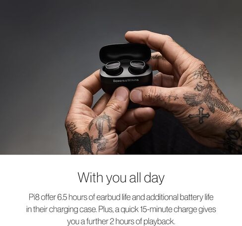 Bowers & Wilkins Pi8 Wireless Bluetooth Earbuds (Midnight Blue), in-Ear Bluetooth Earphones with Qualcomm & aptX Lossless, Active Noise Cancelling Earbuds, 3 Built-in Mics, 15-Min Quick Charging in Kuwait
