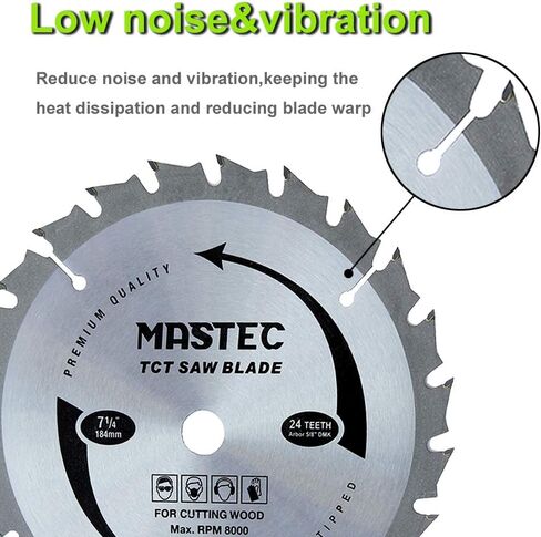 Framing Saw Blade Circular 7-1/4-Inch 24 Tooth with ATB Carbide and 5/8-Inch Diamond Knockout Arbor in Saudi Arabia