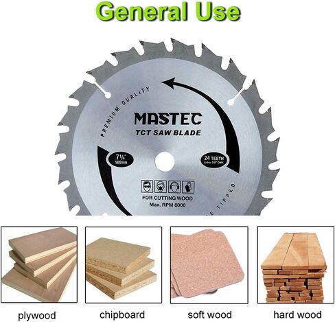 Framing Saw Blade Circular 7-1/4-Inch 24 Tooth with ATB Carbide and 5/8-Inch Diamond Knockout Arbor in Saudi Arabia