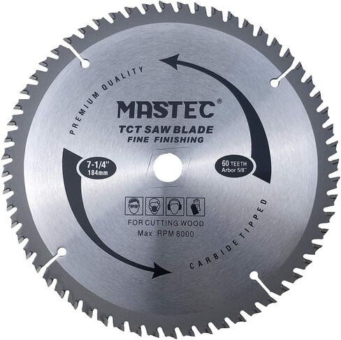 7-1/4 Inch Circular Saw Blade 60 Tooth ATB Anti Kickback Feature for Wood with 5/8-Inch DMK Arbor in Saudi Arabia