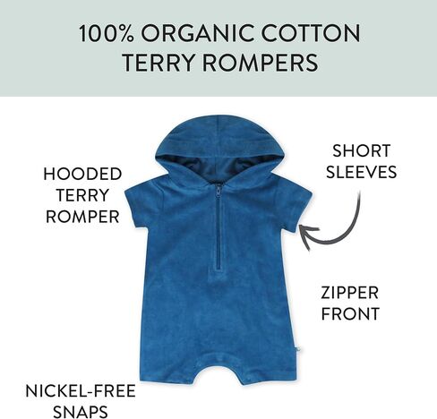 HonestBaby baby-boys Terry Romper Top Infant, Girl, Unisex in Saudi Arabia