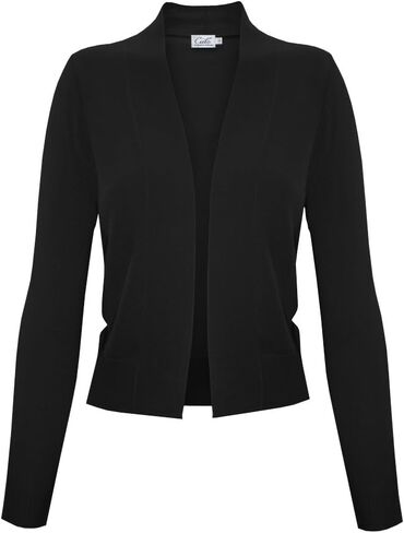 Cielo Women's Knit Cropped Sweater Bolero Cardigan Three Quarter Sleeve - Full Sleeve in Saudi Arabia