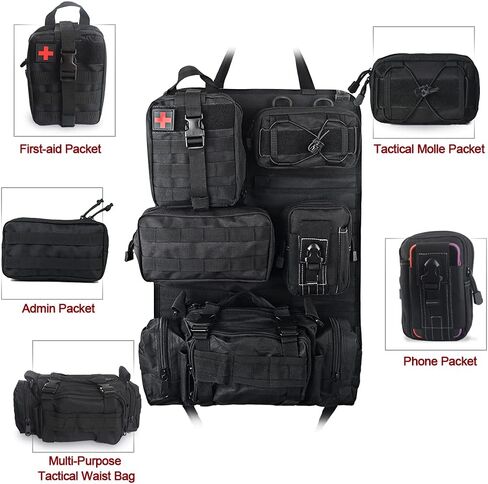 Universal Tactical Vehicle Back Seat Organizer Tactical Backpack with Multi-Pockets MOLLE Backpack in Saudi Arabia