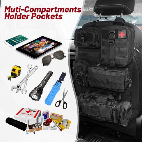 Universal Tactical Vehicle Back Seat Organizer Tactical Backpack with Multi-Pockets MOLLE Backpack in Saudi Arabia