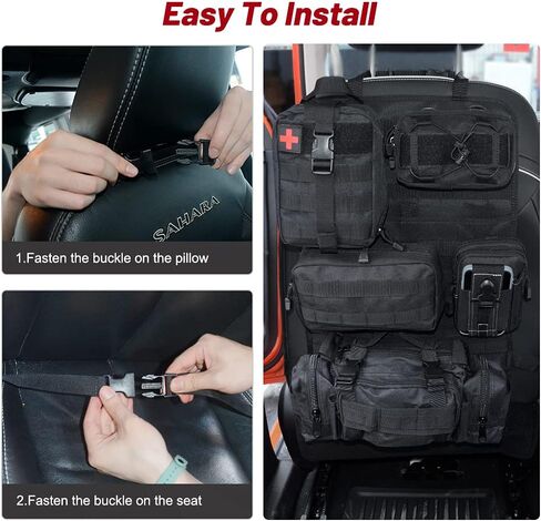 Universal Tactical Vehicle Back Seat Organizer Tactical Backpack with Multi-Pockets MOLLE Backpack in Saudi Arabia