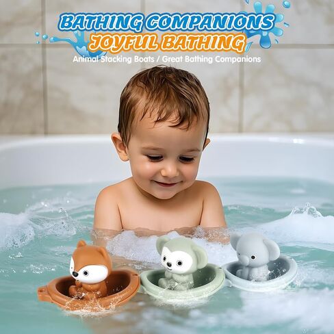 Bath Toys for Kids Ages 1-3, Bath Toys Easter Basket Stuffers Finger Puppets for Pool Beach Bathtub (Model A) in Kuwait