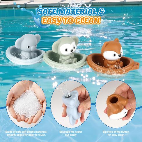 Bath Toys for Kids Ages 1-3, Bath Toys Easter Basket Stuffers Finger Puppets for Pool Beach Bathtub (Model A) in Kuwait