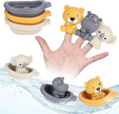Bath Toys for Kids Ages 1-3, Bath Toys Easter Basket Stuffers Finger Puppets for Pool Beach Bathtub (Model A) in Kuwait