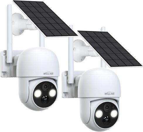 2.5K Solar Security Camera Wireless Outdoor, 360° Pan/Tilt Rechargeable Battery Powered Camera, 2.4Ghz WiFi for Home Security, 2-Way Talk, Color Night Vision, Cloud/SD, Motion Detection in Saudi Arabia