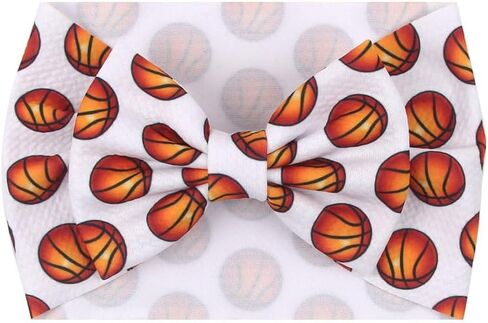 Baby Basketball Headband Turban Baby Basketball Bowknot Baby Basketball Hair Band Bow BTB12 (A2, Free Size) in Saudi Arabia