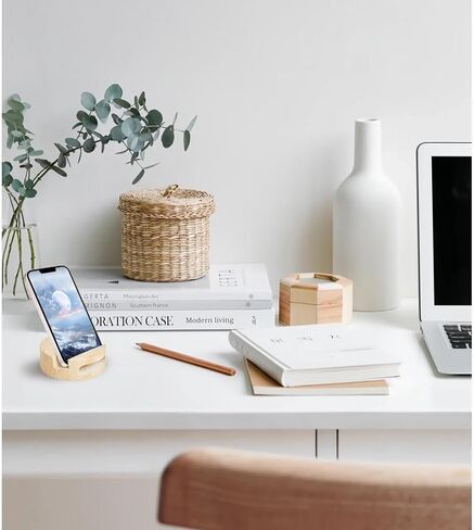 حامل هاتف رخامي للمكتب، حامل هاتف خلوي لأسطح المطبخ، حامل iPhone للمكتب، إكسسوارات عصرية بوهو لطيفة، رخام كارارا الإيطالي in Kuwait