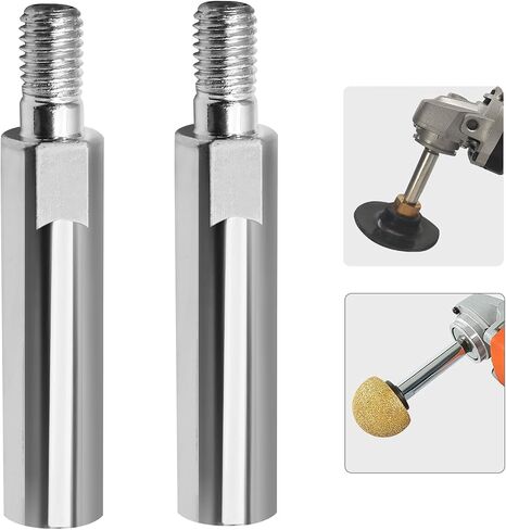 M10 Angle Grinder Extension Connecting Rod Shaft, 3/8" M10 Thread Polishing Machine Adapter Lever for 100 Type Angle Grinder/Polisher(2Pcs) in Saudi Arabia