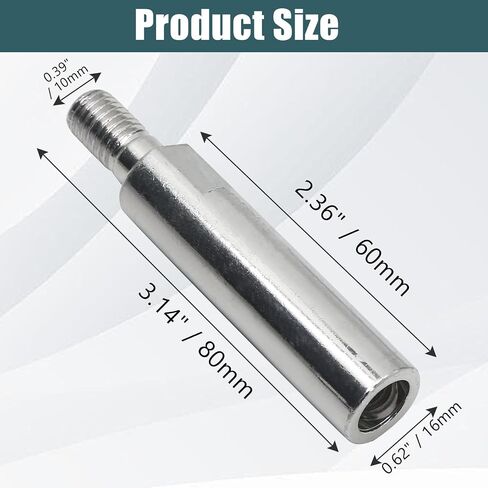 M10 Angle Grinder Extension Connecting Rod Shaft, 3/8" M10 Thread Polishing Machine Adapter Lever for 100 Type Angle Grinder/Polisher(2Pcs) in Saudi Arabia