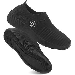 Women Slip On Sneakers Lightweight Walking Shoes Non Slip Mesh Breathable Work Casual Sock Shoe