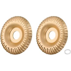 HARFINGTON Wood Carving Disk Grinder Wheel 4-1/2" Angle Grinding Wheel Arc Carving Disc with 7/8" Arbor for Woodworking Shaping Polishing, Black in Kuwait