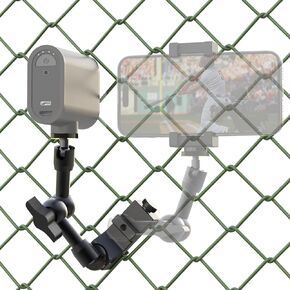 Fence Mount for Mevo - Aluminium Game Changer Mounting Kit with Dual 1/4 Mount Points, All Metal Arm for Recording Baseball and Softball Games, Compatible with Mevo Start and iPhone (1 Arm)
