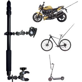 حامل كاميرا الدراجات النارية لـ Insta 360 ، حامل ذراع Microphone Microphone القابل للتعديل مع المشابك المزدوجة التثبيت ، مجموعة عمود تمديد متوافق مع Insta360 X4 و GoPro