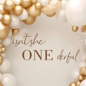 Isn't She Onederful Wall Decal, Isn't She Onederful First Birthday Party Theme Backdrop Sticker, Newborn Onderful Birthday Girl, Girl's 1st Birthday Decor, for Arch Decal First Birthday Decorations.