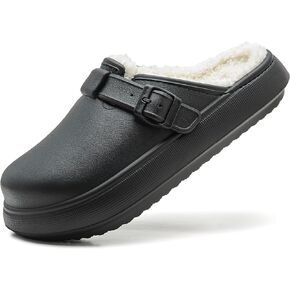 Ellis Classic Fur Lined Clogs Waterproof Winter Fuzzy Slippers for Women Men Indoor and Outdoor