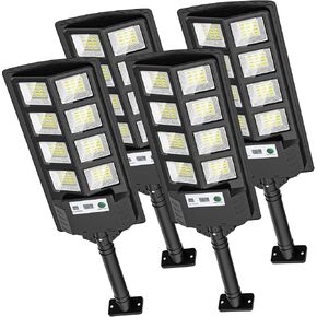 أضواء شارع الطاقة الشمسية مقاومة للماء في الهواء الطلق ، 6000K LED الغسق في الفجر الإضاءة الشمسية ، وأضواء الفيضان الشمسية مع مستشعر الحركة والتحكم عن بعد ، وأضواء السيارات الشمسية 2 عبوة