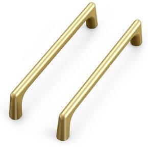 10 Pack Brushed Gold Cabinet Pulls 5 Inch(128mm) Hole Centers Kitchen Cabinet Handles Cabinet Hardware Kitchen Handles for Cabinets Cupboard Handles Drawer Pulls, B-Gold(5x10)