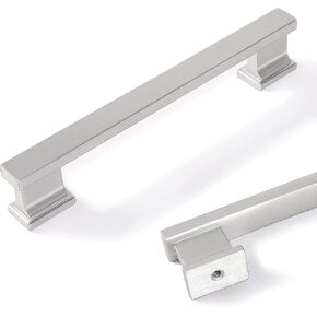 COTYKILEY 10 Pack 5 Inch(128mm) Brushed Satin Nickel Cabinet Handles Kitchen Cabinet Pulls Cabinet Door Handles Kitchen Cabinet Hardware Cupboard Drawer Pulls