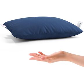 Small Pillow 11"X7"X2.5" for Sleeping and Traveling Mini Pillow for Kids Tiny Pillow for Neck, Lumbar, Lower Back and Knee, Navy Blue