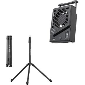 ULANZI Camera Cooling Fan, Spring Telescopic Mounting Adjustable Mini Intelligent Cooling Fan, T270 Light Stand 8.8ft/270cm Adjustable Photography Light Tripod Stand for Photo Video Shooting