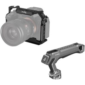 SmallRig Full Camera Cage for Sony Alpha 7R V/Alpha 7 IV / A7R IV/Alpha 7 S III/Alpha 1 and Quick Release Top Handle with Quick Release Slider