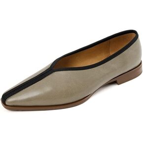 TinaCus Handmade Pointed Toe Genuine Leather Comfortable Slip On Women's Flat Shoes